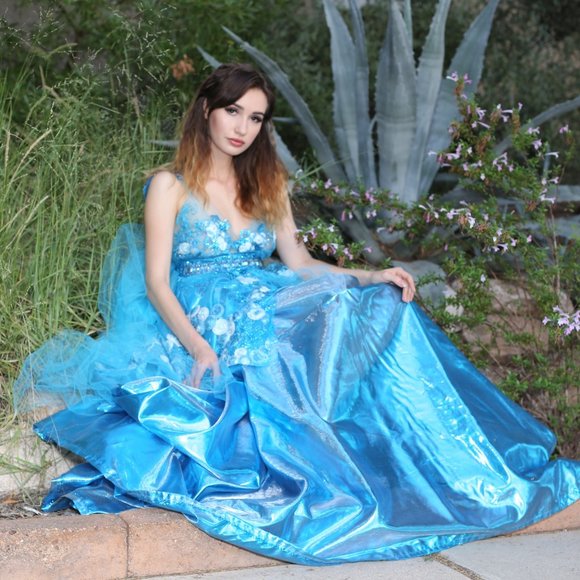 TAMILA Custom Order Turquoise Wedding Ballgown Set